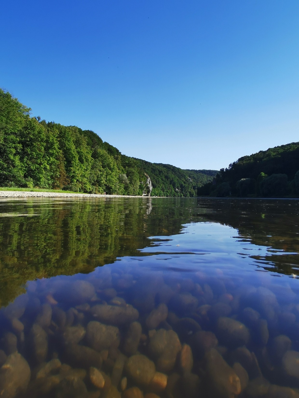 © Donau im Bereich des Pegels Kelheim // Bildrechte WWA Landshut