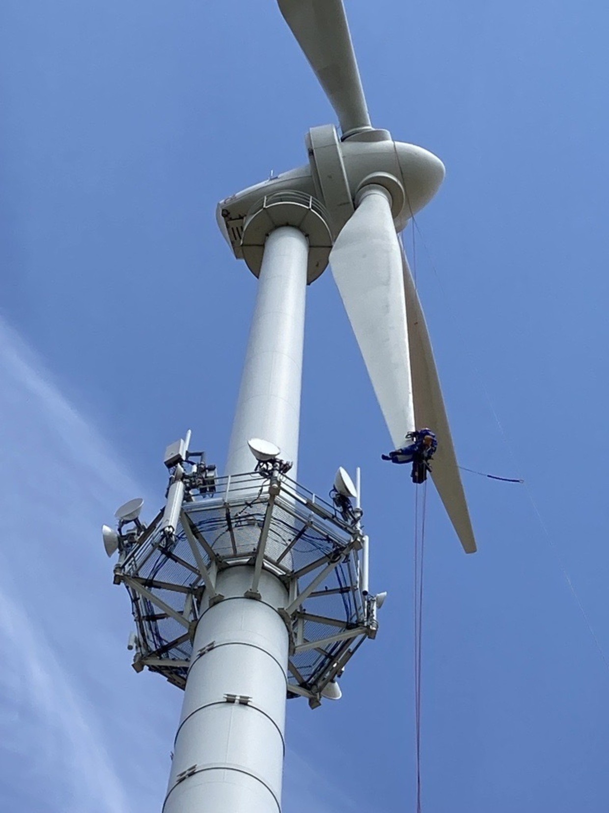 © Rotorblattsanierung am Windkraftwerk Regensburg, Foto: Clemens Reichl