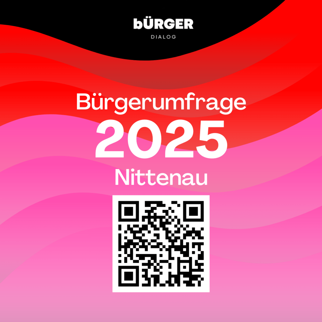 © QR-Code zur Befragung. Scannen und dabei mithelfen, die Stadt Nittenau voranzubringen