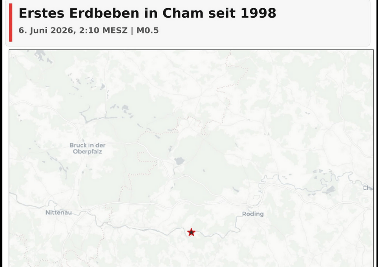 &copy; Screenshot "Erdbeben in Deutschland"